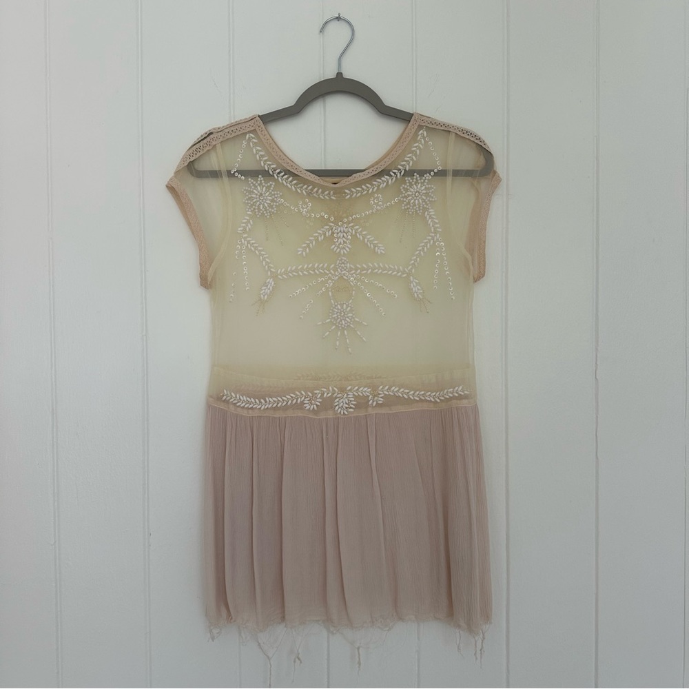 Free People Beaded Blouse